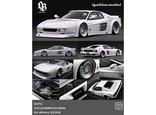 Pre-Order – LB-WORKS 512, white 1:18 Ignition Model (IG3751) – ETA. October/November 2026