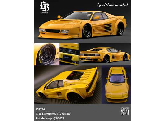 Pre-Order – LB-WORKS 512, yellow 1:18 Ignition Model (IG3794) – ETA. October/November 2026