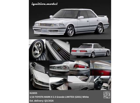 Pre-Order – Toyota MARK II 2.5 Grande Limited (GX81), white 1:18 Ignition Model (IG3855) – ETA. October/November 2026
