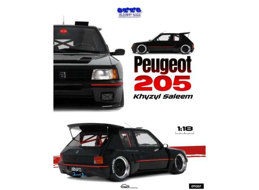 Pre-Order – 2018 Peugeot 205  Khyzyl Saleem *Resin series*, black/red 1:18 OttOmobile Miniatures Model (OT1257) – ETA. October 2026