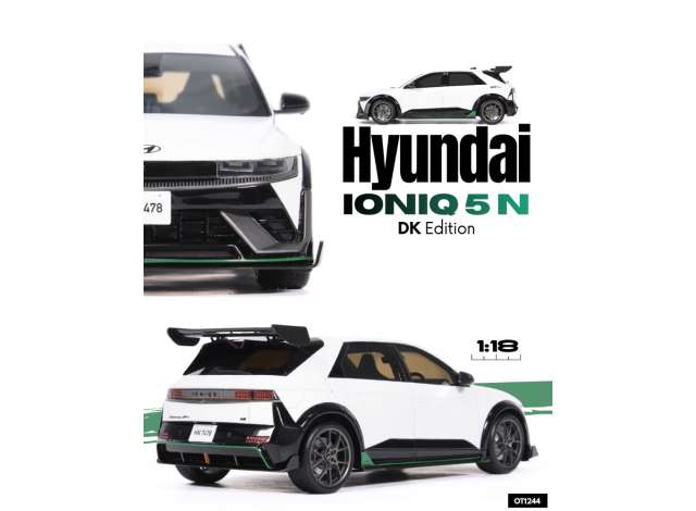 Pre-Order – 2025 Hyundai Ioniq SN DK Edition Atlas *Resin series*, white matt 1:18 OttOmobile Miniatures Model (OT1227) – ETA. October 2026