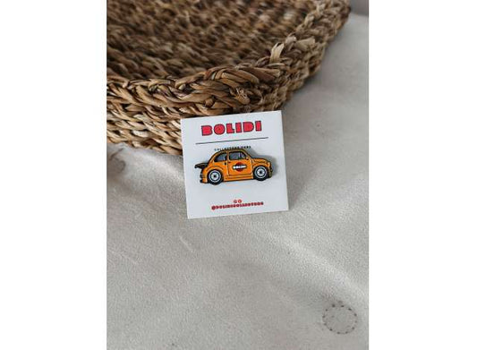 Pre-Order – Pin 1971 Abart 500, orange 1:0 Bolidi Model (BolidiENPN009) – ETA. September 2026