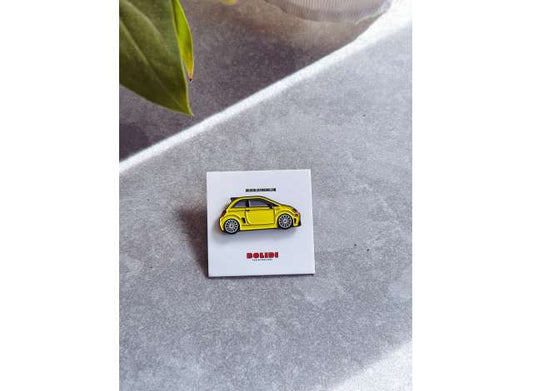 Pre-Order – Pin Abarth 595, yellow 1:0 Bolidi Model (BolidiENPN042) – ETA. September 2026