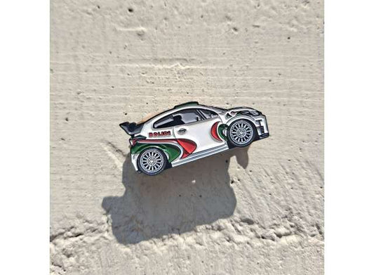 Pre-Order – Pin Toyota Yaris GR Tribute to Castrol Livery, white 1:0 Bolidi Model (BolidiENPN008) – ETA. September 2026