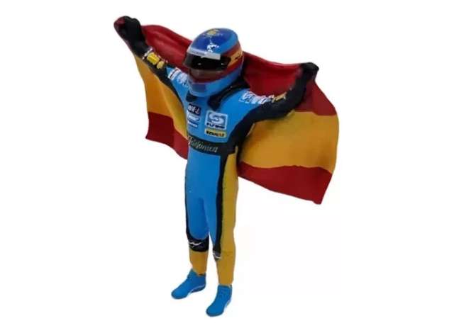 Pre-Order – Alonso Renault with flag Figure 1:18 Cartrix Model (CTPL18070) – ETA. July/August 2026