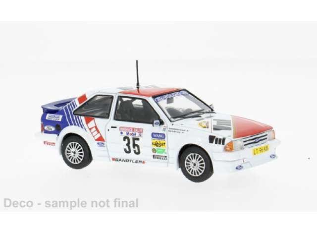 Pre-Order – 1985 Ford Escort MK III RS Turbo #35 S.Andervang/A.Schoonenwolf Hunsrück Rallye, various 1:43 IXO Models Model (ixoRAC452) – ETA. July/August 2026