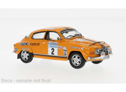 Pre-Order – 1974 Saab 96 V4 #2 S.Blomqvist/H.Sylvan, RAC Rally, orange 1:43 IXO Models Model (ixoRAC466SB-003SP) – ETA. July/August 2026