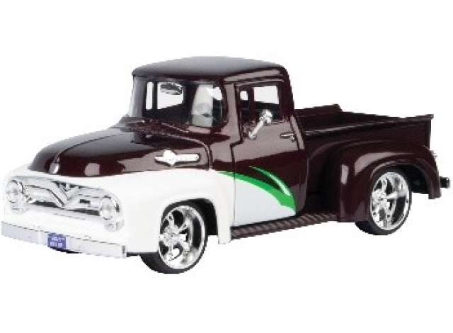 Pre-Order – 1956 Ford F-150 Pickup *Kult Klassics*, white/burgundy/green 1:24 Motor Max Model (mmax79882) – ETA. July/August 2026