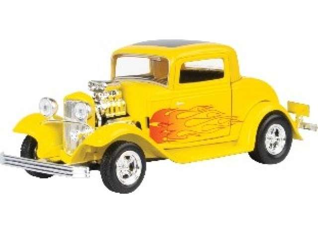 Pre-Order – 1932 Ford Coupe *Kult Klassics*, yellow/red 1:24 Motor Max Model (mmax79885) – ETA. July/August 2026