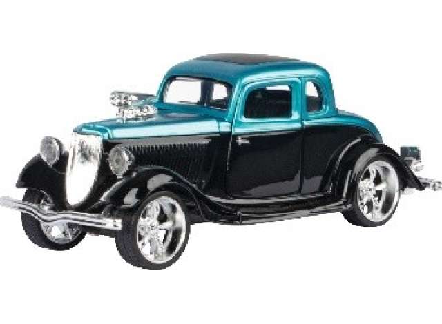 Pre-Order – 1934 Ford Coupe *Kult Klassics*, black/blue 1:24 Motor Max Model (mmax79887) – ETA. July/August 2026
