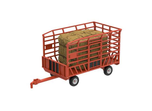 Pre-Order – Bale Throw Wagon Rusty with Rectangular Bales of Hay *Down on the Farm Series 12*, orange 1:64 GreenLight Model (gl48120D) – ETA. December 2026