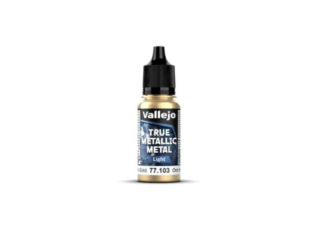Pre-Order – 18 ml True Metallic Metal LIGHT 103, imperial gold 1:0 Vallejo Model (VAL77103) – ETA. September 2026