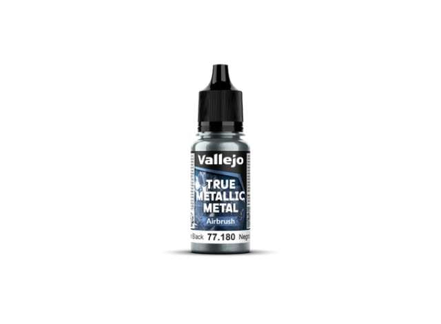 Pre-Order – 18 ml True Metallic Metal AIRBRUSH 180, obsidian black 1:0 Vallejo Model (VAL77180) – ETA. September 2026