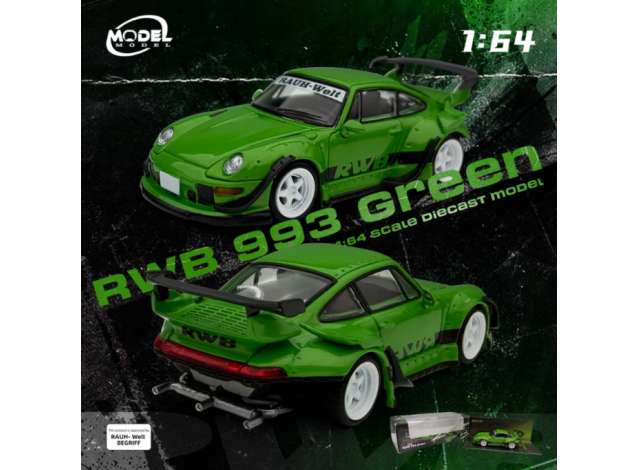 Pre-Order – RWB 993, green 1:64 ModelModel Model (MM64-RWB993-008) – ETA. July/August 2026