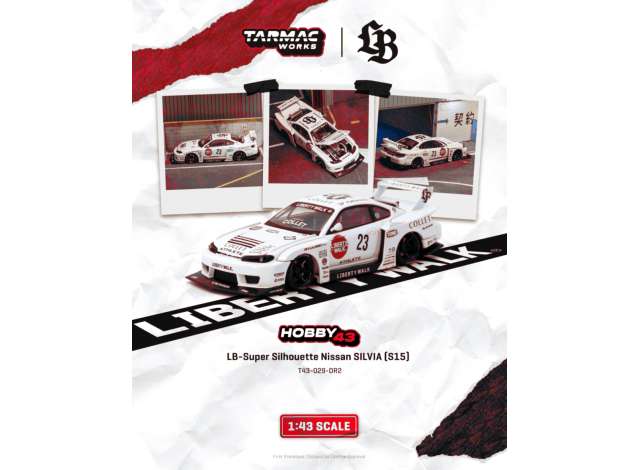 Pre-Order – 2025 Nissan Silvia (S15) Lb Super Silhouette White TCT43029DR2 Stocks Due Jul / Aug 2026 1:64 Tarmac Works Diecast Model