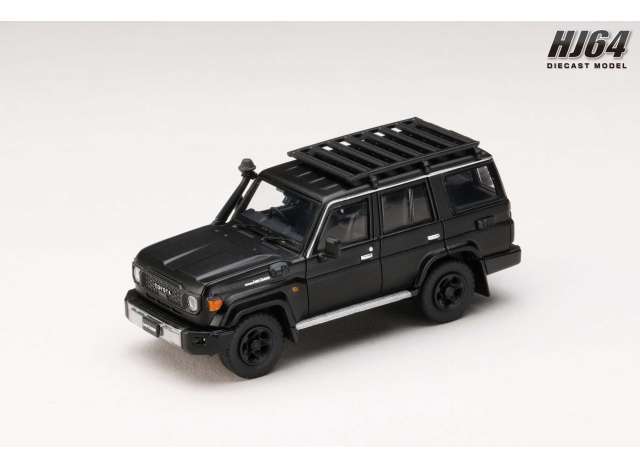 Pre-Order – 2023 Toyota Landcruiser 70 (GDJ76W) Customized Version, matte black 1:64 Hobby Japan Model (HJ642090MBK) – ETA. July/August 2026
