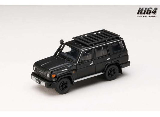 Pre-Order – 2023 Toyota Landcruiser 70 (GDJ76W) Customized Version, matte black 1:64 Hobby Japan Model (HJ642090MBK) – ETA. July/August 2026