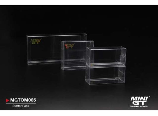 Pre-Order – MINI GT Box Protector Starter Pack (24 pc/set) -Type A: Standard size (10 pc)  -Type B: SUV size (10 pc)  -Type C: Square size (2 pc)  -Type D: Retangle size (2 pc) 1:0 Mini GT Model (MGTOM065) – ETA. July/August 2026