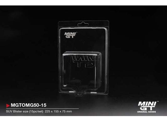 Pre-Order – MINI GT Blister Protector Type B: SUV Blister size (15pc/set) 1:64 Mini GT Model (MGTOM050-15) – ETA. July/August 2026