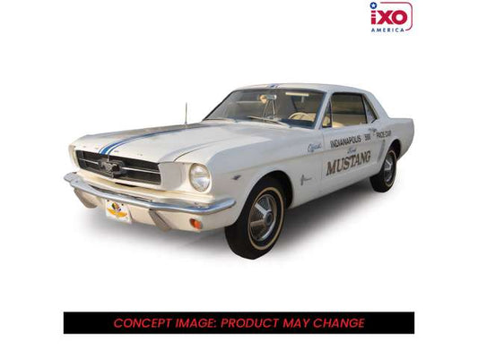 Pre-Order – 1964 1/2 Ford Mustang Indianapolis 500 Pace Car, white 1:43 IXO America Model (ixoU43RDC015) – ETA. October/November 2026