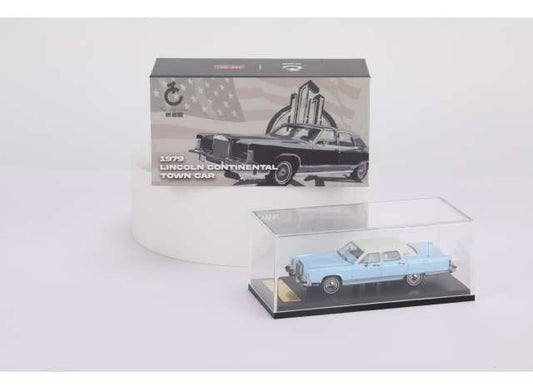 Pre-Order – 1979 Lincoln Continental Town Car, wedgewood blue 1:64 SunStar Model (sun60004) – ETA. September 2026