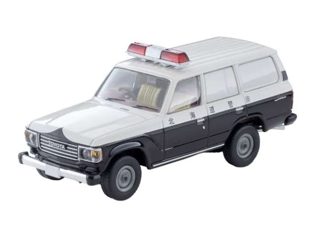 Pre-Order – Toyota Land Cruiser 60 Police Car *Hokkaido Police*, white/black 1:64 Tomica Limited Vintage Model (TLV-N371A) – ETA. December 2026/January 2027