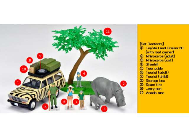 Pre-Order – Toyota Land Cruiser 60 *KAIYODO x Tomica Limited Vintage* Diocolle 64 # Car Snap 31a Safari 3, various 1:64 Tomica Limited Vintage Model (TLV-Snap31) – ETA. October 2026