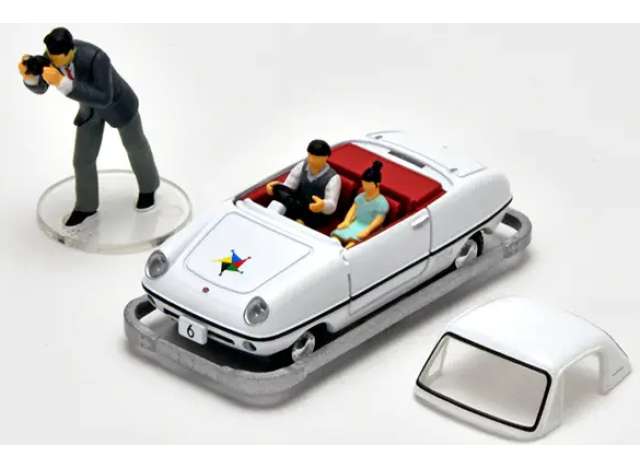 Pre-Order – Kodomo No Kuni x TLV Datsun Baby #6 with Figure, white 1:64 Tomica Limited Vintage Model (TLV-Komodo6) – ETA. September 2026
