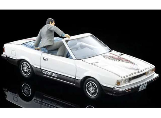 Pre-Order – Movie Stars 02 Seibu Keisatsu Gazelle with Kogure Kenzo Figure, white/black 1:64 Tomica Limited Vintage Model (TLV-NMovie02) – ETA. September 2026