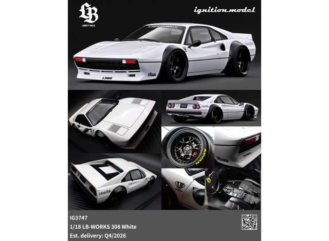 Pre-Order – LB-WORKS 308, white 1:18 Ignition Model (IG3747) – ETA. January/February 2027