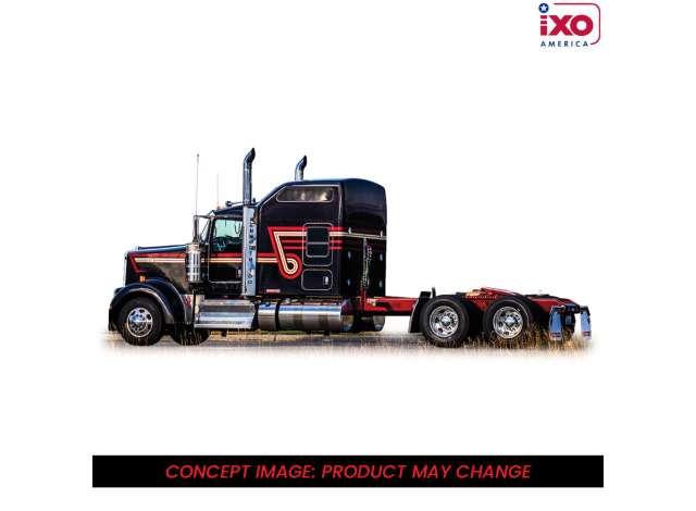 Pre-Order – 1990 Kenworth W900, black with stripe 1:64 IXO America Model (ixoU64TR034) – ETA. October/November 2026