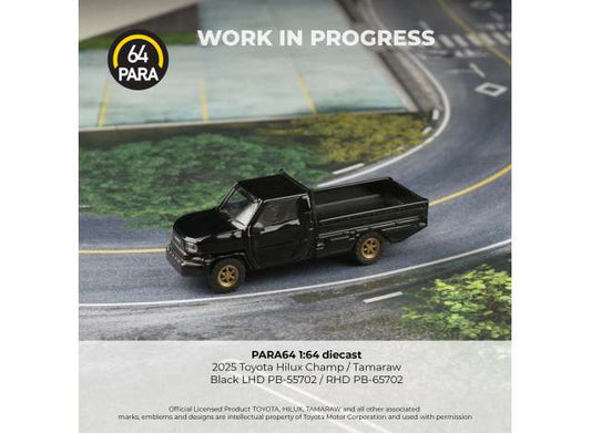Pre-Order – 2025 Toyota Hilux Champ Tamaraw, black 1:64 Para64 Model (PB65702) – ETA. July/August 2026
