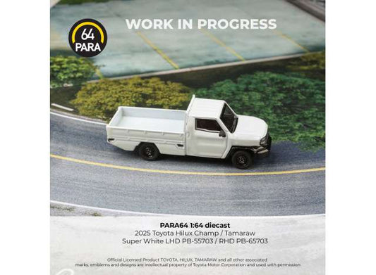 Pre-Order – 2025 Toyota Hilux Champ Tamaraw, super white 1:64 Para64 Model (PB55703) – ETA. July/August 2026