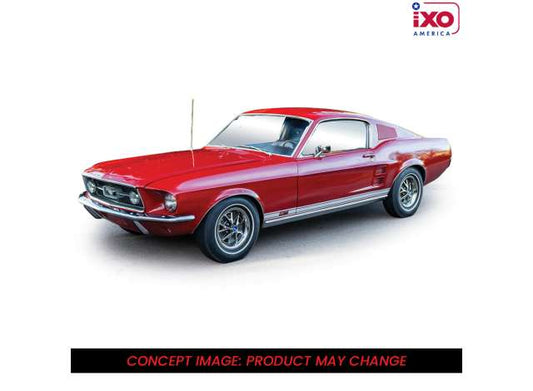 Pre-Order – 1967 Ford Mustang GTA Fastback, candyapple red 1:64 IXO America Model (ixoIA64033) – ETA. January/February 2027