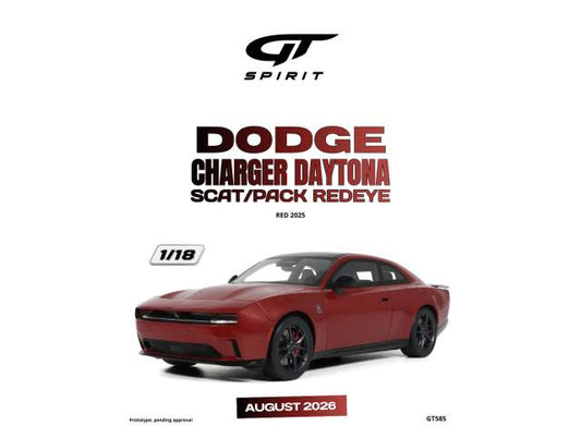 Pre-Order – 2025 Dodge Charger Daytona Scat/pack redeye *Resin serie*, red 1:18 GT Spirit Model (GT585) – ETA. November 2026