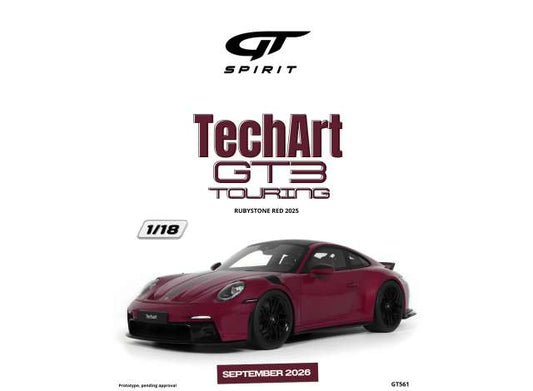 Pre-Order – 2025 TechArt GT3 Touring *Resin serie*, rubystone red 1:18 GT Spirit Model (GT561) – ETA. December 2026
