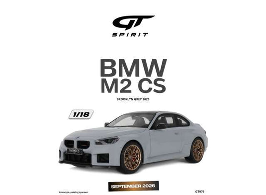Pre-Order – 2026 BMW M2 CS *Resin serie*, brooklyn grey 1:18 GT Spirit Model (GT979) – ETA. December 2026
