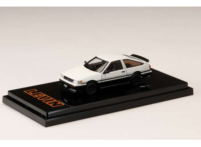 Pre-Order – 1983 Toyota Corolla Levin AE86 3 Door Cutomized Version, white/black 1:64 Hobby Japan Model (HJ643037CWK) – ETA. October/November 2026
