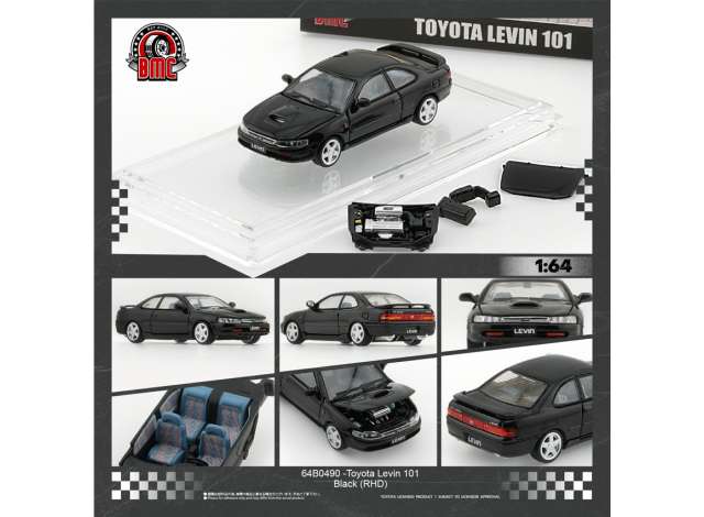 Pre-Order – Toyota Levin 101 (RHD), Black BM64B0490 Stocks Due Jul / Aug 2026 1:64 BM Creations Diecast Model