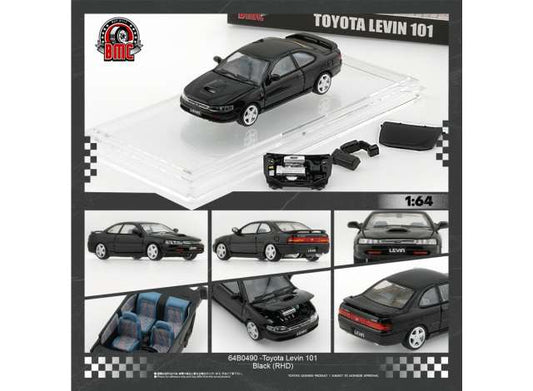 Pre-Order – Toyota Levin 101 (Rhd), Black BM64B0490 Stocks Due Jul / Aug 2026 1:64 BM Creations Diecast Model Stocks Due Jul / Aug 2026