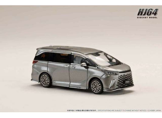 Pre-Order – Lexus LM 500h Customized Version 4-Seater(RHD) with white interior, sonic titanium 1:64 Hobby Japan Model (HJ644076AS) – ETA. July/August 2026