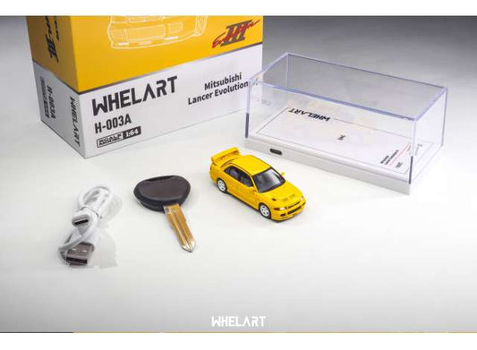 Pre-Order – Mitsubishi EVO 3 Light-up, yellow (Light-up) 1:64 Whelart Model (WAH-003A) – ETA. October/November 2026