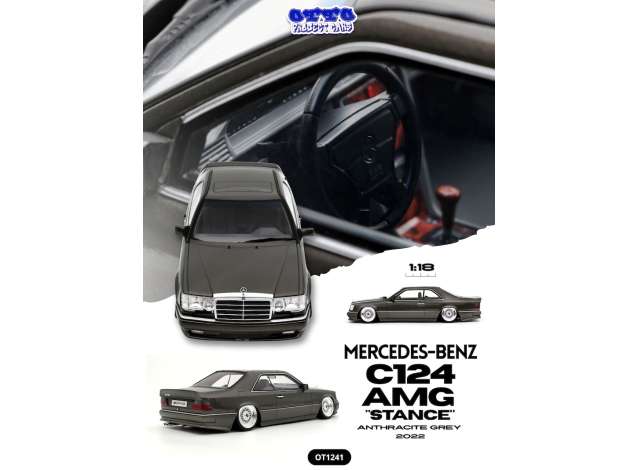 Pre-Order – 2022 Mercedes-Benz C124 AMG *Stance* *Resin series*, anthracite grey 1:18 OttOmobile Miniatures Model (OT1241) – ETA. November 2026