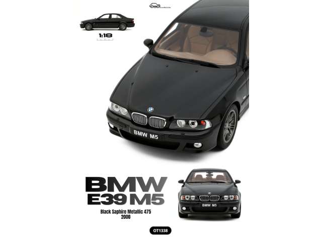 Pre-Order – 2000 BMW E39 M5 *Resin series*, black saphire metallic 475 1:18 OttOmobile Miniatures Model (OT1338) – ETA. November 2026