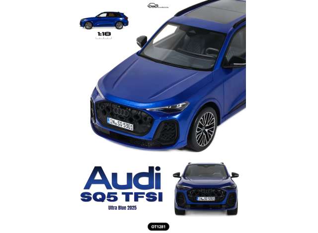 Pre-Order – 2024 Audi SQ5 TFSI  *Resin series*, ultra blue 1:18 OttOmobile Miniatures Model (OT1281) – ETA. November 2026