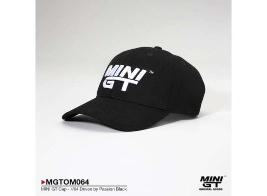 Pre-Order – Mini GT Cap *//64 Driven by Passion*, black 1:0 Mini GT Model (MGTOM064) – ETA. October/November 2026