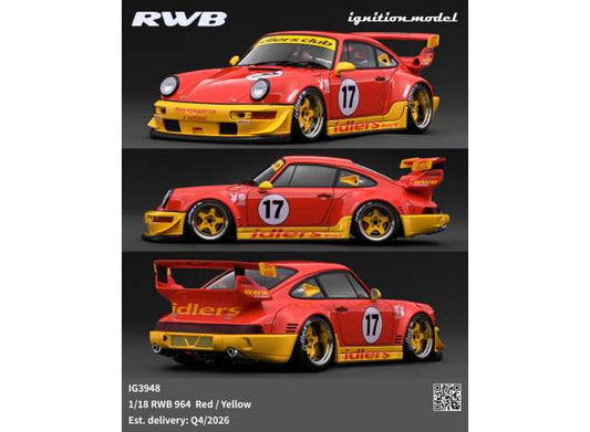 Pre-Order – RWB 964, red/yellow 1:18 Ignition Model (IG3948) – ETA. January/February 2027