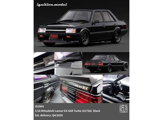 Pre-Order – Mitsubishi Lancer EX GSR Turbo (A175A), black 1:18 Ignition Model (IG3964) – ETA. January/February 2027
