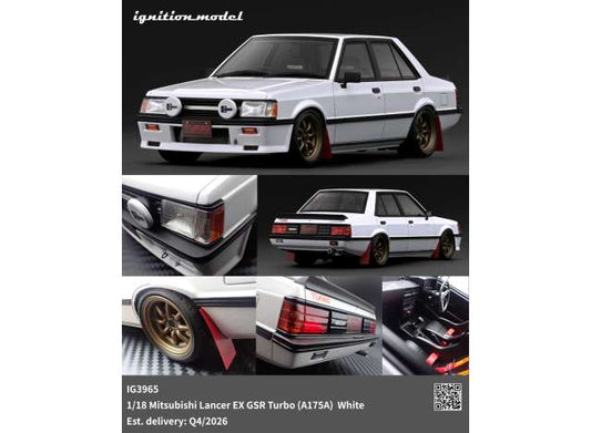 Pre-Order – Mitsubishi Lancer EX GSR Turbo (A175A), white 1:18 Ignition Model (IG3965) – ETA. January/February 2027