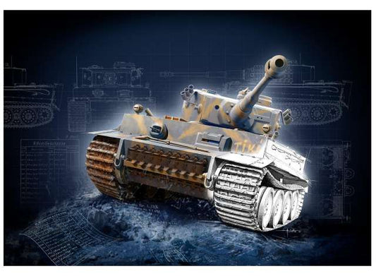 Pre-Order – Giftset PzKpfw. VI Tiger I Ausf. E, Level 4 plastic modelkit 1:72 Revell - Germany Model (revell05609) – ETA. January 2027